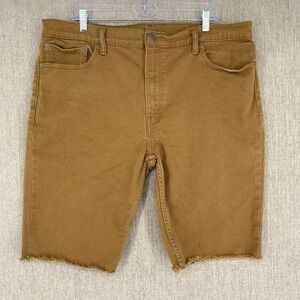 Levis 511 Shorts Mens 40 Brown Cutoff Denim Raw Hem Gorpcore Skate Casual